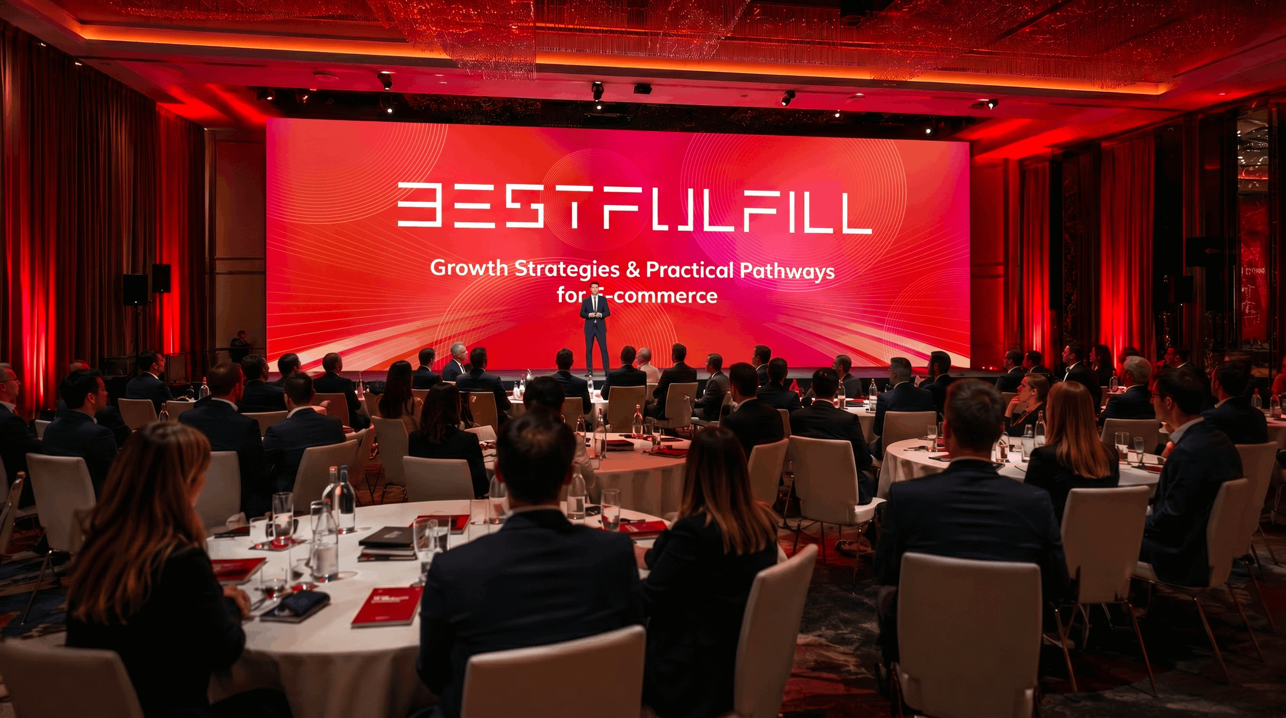 Bestfulfill conference stage with ecommerce attendees