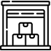 Bulk inventory storage icon